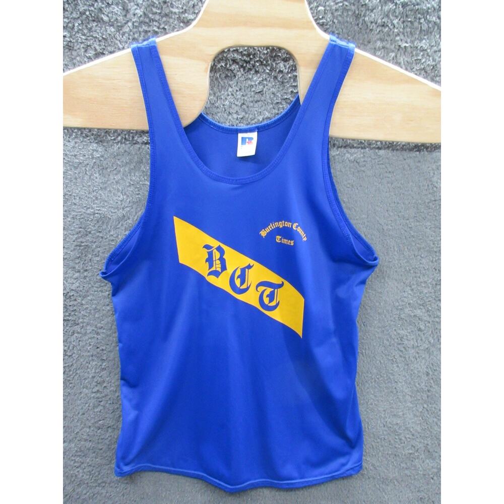 BURLINGTON COUNTY TIMES NJ New Jersey Vintage RUSSELL Tank Top Shirt Large USA